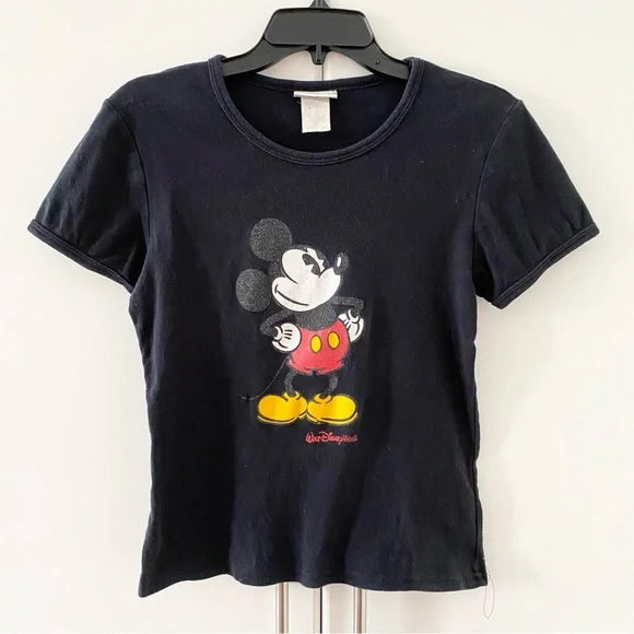 Vintage Walt Disney World Glitter Mickey Mouse T-shirt - Picture 1 of 4